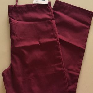 Adar Uniforms Medical Scrub Pants Burgundy Small